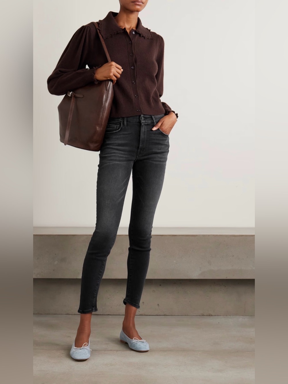 Mother Jeans The Looker In Night Hawk Wash Black Skinny Jeans Size 27